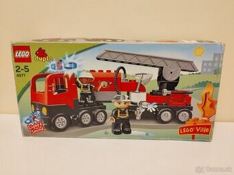 Kompletné LEGO Duplo 4977 Hasičské auto s krabicou
