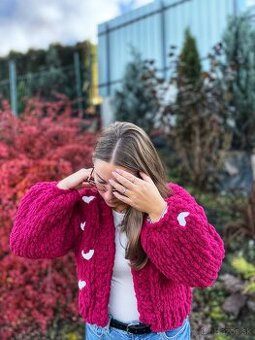 Puffy svetríky, čiapky, sály a deky - handmade - 1