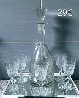 Krištáľová karafa, džbán