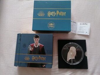 zlato striebro minca proof Harry Potter sova hedwiga 2021