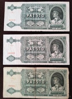 BANKOVKY SLOVENSKÝ ŠTÁT: 500 KS - 1941 neperf.