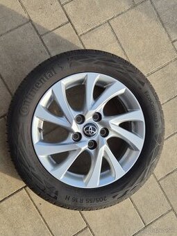 Toyota Corolla R16 originál ALU disky + TPMS + Pneu 1 sezóna