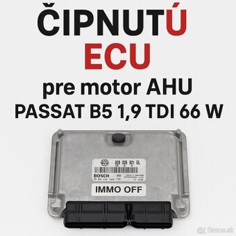Zháňam čipnutú ECU pre motor AHU (Passat B5 1.9 TDI 66 kW)