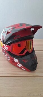 Motokrosová přilba FOX V1 Sayak + brýle