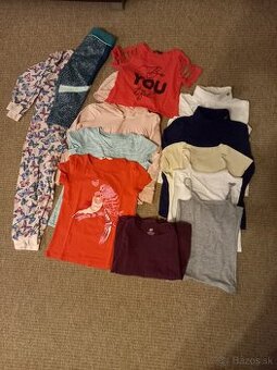 Dievčenské oblečenie veľ. 128 - BALÍK 12 ks