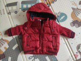 Červená detská bunda - veľkosť 3-6 mesiacov