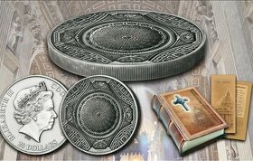 ST PETERS BASILICA 4-vrstvová strieborná minca 20 $ Cookove