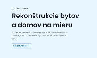 Rekonštrukcie bytov a domov na mieru – Žilina a okolie