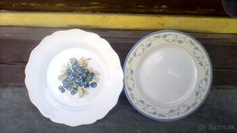 okrasné porcelánové taniere...