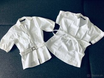 2x elegantné bavlnené blúzky ZARA vel S
