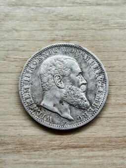 3 marka 1909 Wurttemberg Kaissereich - 1