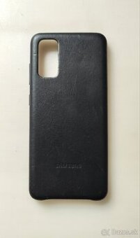 Čierna koža púzdro na Samsung Galaxy S20
