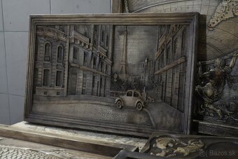 Drevený obraz  Paríž rozmer- 58×37cmhr.2.5cm