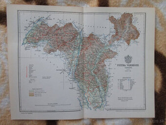 Mapa Nitrianska župa r. 1897, Gönczy Pál