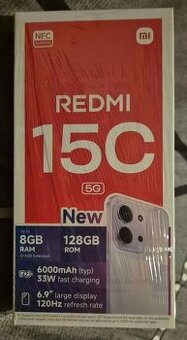 Predám nový Xiaomi Redmi 15C 5G – 8GB RAM / 128GB, NFC