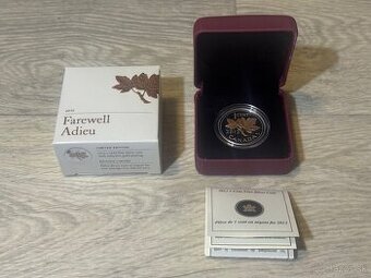 Predám kanadskú investičnú striebornú mincu za 100€.