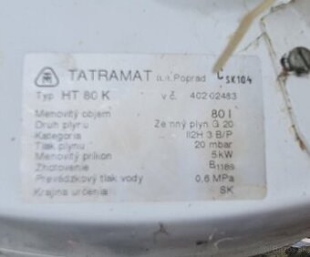 tatramat plynový ohrievac horak