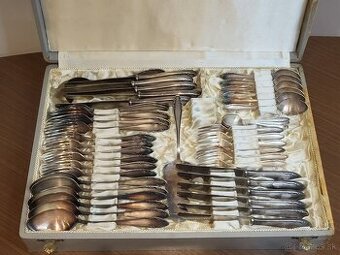 Luxusná starožitná sada príborov Berndorf v pôvodnej kazete