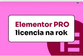Elementor Pro licencia na rok pre Wordpress