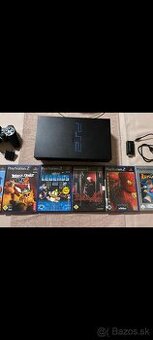 Predám PS2 Fat + hry