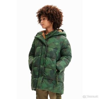 Desigual dlhý zimný detský kabát veľ 134-146