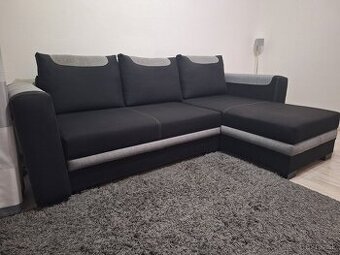 Rohová sedačka rozkladacia s úložným priestorom