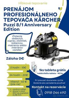 Prenájom tepovača Kärcher