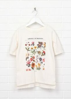 Nádherné kvalitné bavlnené kvietkované tričko značky Next