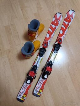 Detské lyže s lyžiarkami
