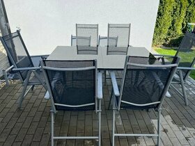 Hliníková záhradná súprava stola a stoličiek
