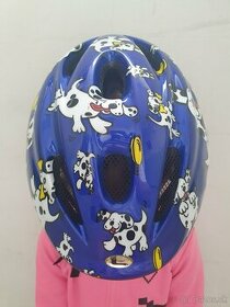 Detská cyklistická helma S, psíky - 1
