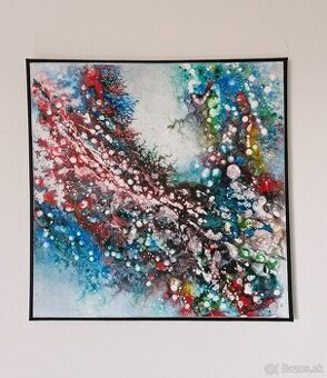 Abstraktný obraz štrukturovaný 50x50cm M
