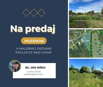 PREDANÉ Na predaj pozemok v obci Pavlovce nad Uhom - 1
