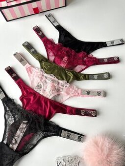 Victoria’s Secret Shine strap tanga nohavičky L