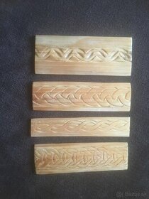 Predám 4 vyrezávané drevené záložky