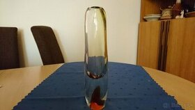 Retro váza hutní sklo, autor Josef Rozínek
