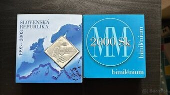 Strieborné mince Slovensko 1993-2008 Proof 52ks