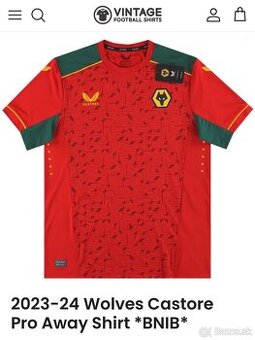 Wolves Castore Pro Away Shirt BNIB 2023-24
