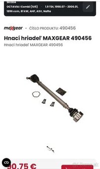Hnaci hriadel Skoda Octavia combi1