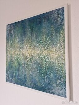 Abstraktný obraz štrukturovaný 60x60 cm L
