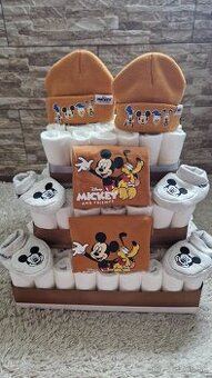 Plienková torta pre dvojičky Mickey Mouse