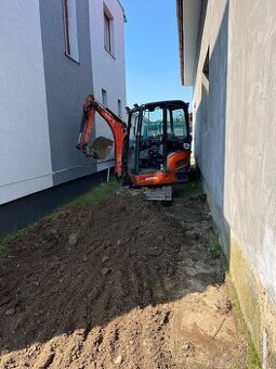 Zemné a výkopové práce, Minibager, nákladná doprava bager