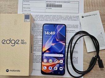 Motorola Edge 50 Neo,8GB/256 GB,sivy,ako novy,zaruka