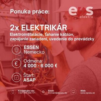 🇩🇪🏢Elektrikári - Nemecko - ESSEN🇩🇪🏢