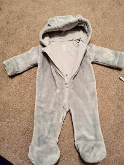 Prechodný overal F&F 0-3m myší kožúšok