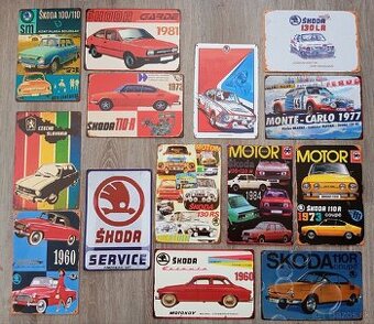 Škoda 130RS/LR, Octavia,Felicia,110R,Garde,retro tabuľky