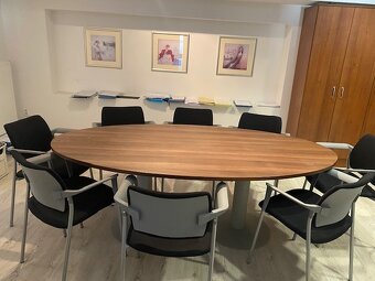Kancelársky stôl + 8 stoličiek