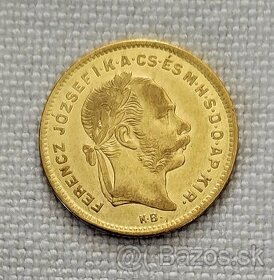 Zlatý uhorský 4 zlatník FJI 1872 kb