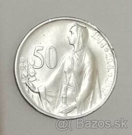 Strieborná minca Československa republika 50 korun 1944-1947 - 1