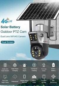 4G solarna vonkajšia kamera dual 4K PTZ PIR